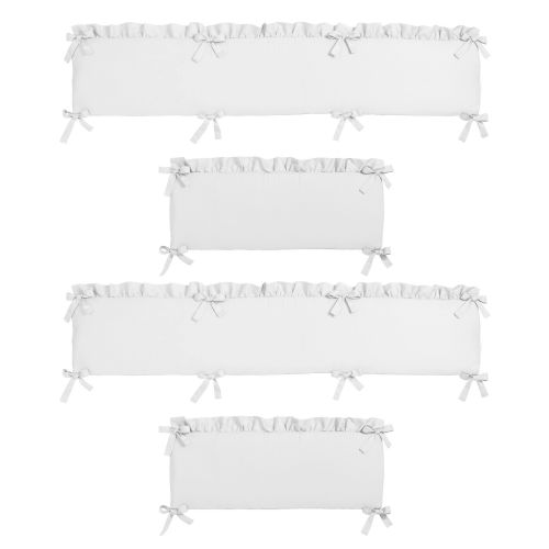  Sweet Jojo Designs Solid Color White Shabby Chic Harper Collection Girl 9-piece Crib Bedding Set by Sweet Jojo Designs