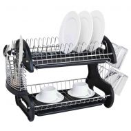 Sweet Home Collection 2-tier Black Dish Drainer by Sweet Home Collection