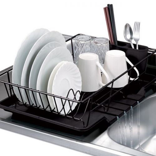 Sweet Home Collection Black 3-piece Dish Drainer Set by Sweet Home Collection