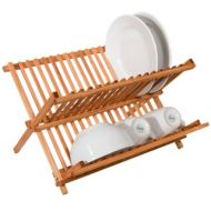 Sweet Home Collection All Natural Foldable Bamboo Dish RackDrainer by Sweet Home Collection