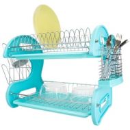 Sweet Home Collection 2-Tier Dish Drainer (Turquoise) by Sweet Home Collection