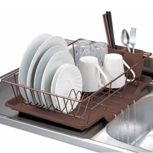  Sweet Home Collection Bronze 3-Piece Dish Drainer Set by Sweet Home Collection