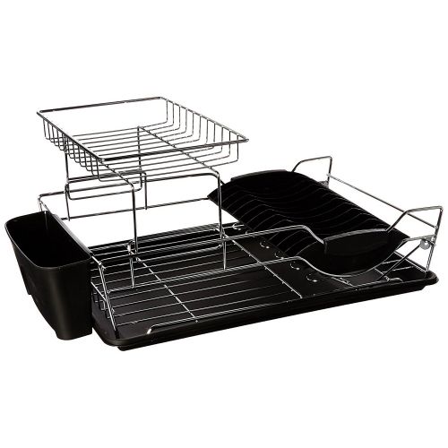  Sweet Home Collection Two Tier Black Dish Drainer (9"X18"X12") by Sweet Home Collection