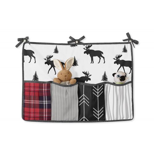  Sweet Jojo Designs Grey, Black and Red Woodland Plaid and Arrow Rustic Patch Baby Boy Crib...