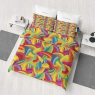 Sweet Zilcine 4 Piece Bedding Sets,Abstract Home Decor,for Kids Boys Girls Reversible Bedding Sets(Extra Long Twin)