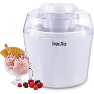 [아마존베스트]Sweet Alice Ice Cream Maker, BPA-free 1.5L Ice Cream Machine Gelato Maker Frozen Yogurt Sorbet with Mixing Paddle and Auto Shut-off Timer