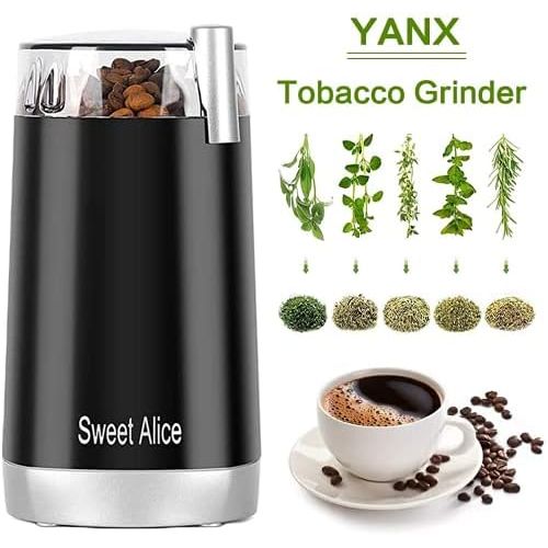  [아마존베스트]Sweet Alice Electric coffee grinder, 120 V powerful stainless steel blade with large grinding capacity and HD motor, suitable for herbs, nuts, cereal, etc.