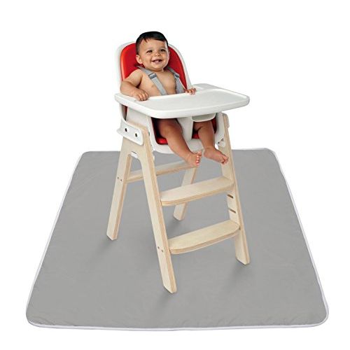  [아마존베스트]Sweet Baby Carrot | High Chair Mat | Easy Cleaning Child Snack Mat | High Chair Washable,Durable, Stain Resistant Fabric | 100% Polyester | 42 Inches | Gray Chevron