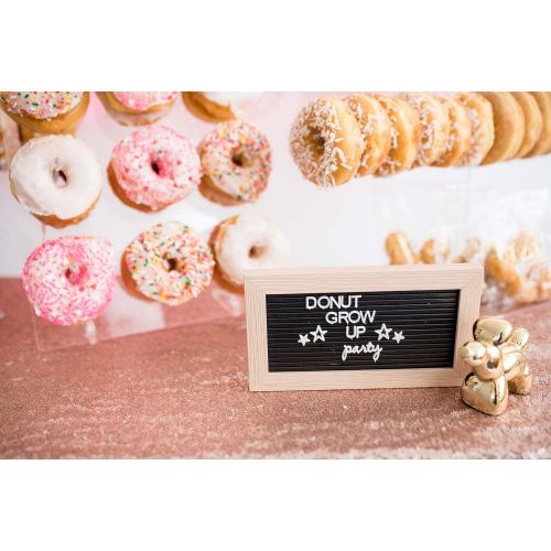  Sweet Details Party Co. Acrylic Donut Wall - Holds up to 18 Donuts - for Centerpiece, Wedding, Birthday Party, Baby Shower, Bachelorette, Dessert Table, Brunch, Bagels