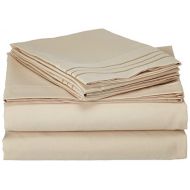 Sweet Home Collection Supreme 1800 Series 4pc Bed Sheet Set Egyptian Quality Deep Pocket - Full, Beige