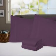 Sweet Home Collection Supreme 1800 Series 4pc Bed Sheet Set Egyptian Quality Deep Pocket - Full, Purple