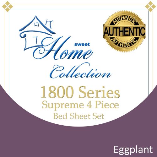  Sweet Home Collection Supreme 1800 Series 4pc Bed Sheet Set Egyptian Quality Deep Pocket - California King, Purple
