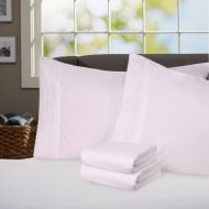 Sweet Home Collection Supreme 1800 Series 4pc Bed Sheet Set Egyptian Quality Deep Pocket - Full, White