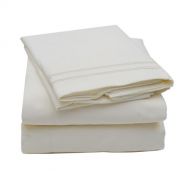Sweet Home Collection 3 Piece 2000 12 Colors Collection Egyptian Quality Deep Pocket Bed Sheet Set, Twin, Beige