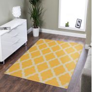 Sweet Home Stores Sweethome Stores Clifton Collection Yellow Moroccan Trellis Design 5 X 66 Area Rug