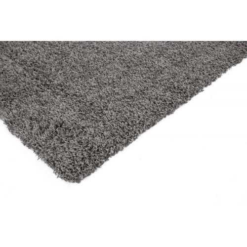  Sweet Home Stores Cozy Shag Collection Solid Contemporary Living and Bedroom Soft Shaggy Area Rug, 84 L x 60 W, Charcoal Grey