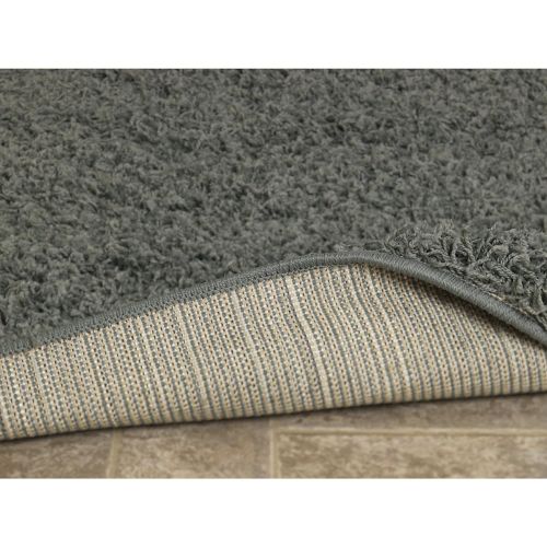  Sweet Home Stores Cozy Shag Collection Solid Contemporary Living and Bedroom Soft Shaggy Area Rug, 84 L x 60 W, Charcoal Grey