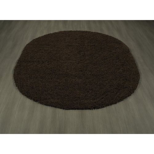  Sweet Home Stores Cozy Shag Collection Solid Contemporary Living and Bedroom Soft Shaggy Area Rug, 84 L x 60 W, Charcoal Grey