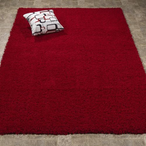  Sweet Home Stores Cozy Shag Collection Solid Contemporary Living and Bedroom Soft Shaggy Area Rug, 84 L x 60 W, Charcoal Grey