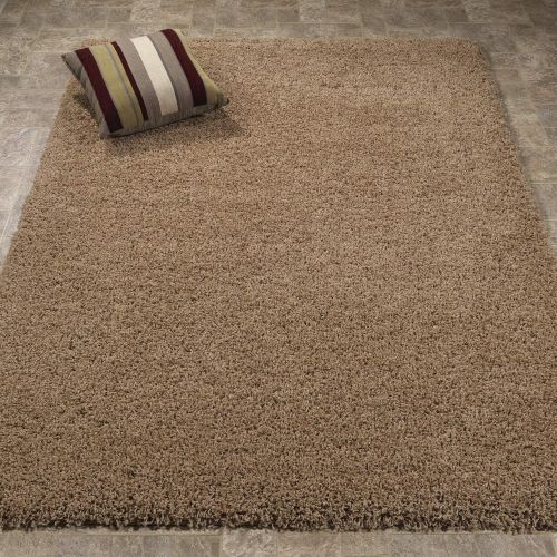  Sweet Home Stores Cozy Shag Collection Solid Contemporary Living and Bedroom Soft Shaggy Area Rug, 84 L x 60 W, Charcoal Grey