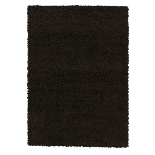  Sweet Home Stores Cozy Shag Collection Solid Contemporary Living and Bedroom Soft Shaggy Area Rug, 84 L x 60 W, Charcoal Grey