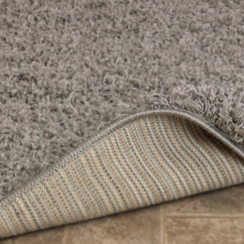  Sweet Home Stores Cozy Shag Collection Solid Contemporary Living and Bedroom Soft Shaggy Area Rug, 84 L x 60 W, Charcoal Grey