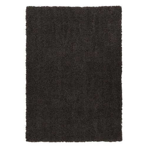  Sweet Home Stores Cozy Shag Collection Solid Contemporary Living and Bedroom Soft Shaggy Area Rug, 84 L x 60 W, Charcoal Grey