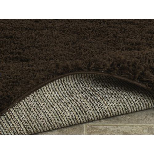  Sweet Home Stores Cozy Shag Collection Solid Contemporary Living and Bedroom Soft Shaggy Area Rug, 84 L x 60 W, Charcoal Grey