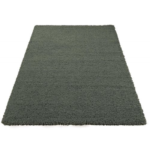  Sweet Home Stores Cozy Shag Collection Solid Contemporary Living and Bedroom Soft Shaggy Area Rug, 84 L x 60 W, Charcoal Grey