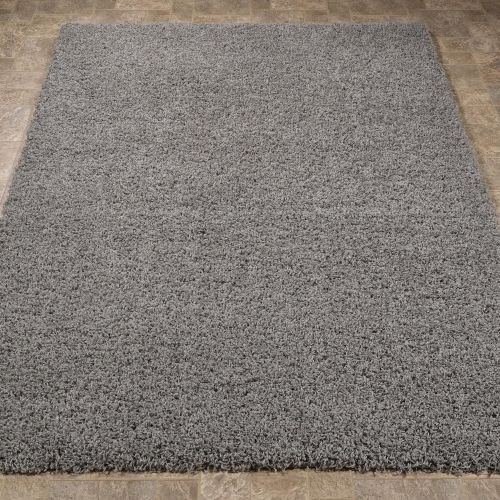  Sweet Home Stores Cozy Shag Collection Solid Contemporary Living and Bedroom Soft Shaggy Area Rug, 84 L x 60 W, Charcoal Grey