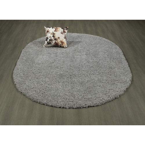  Sweet Home Stores Cozy Shag Collection Solid Contemporary Living and Bedroom Soft Shaggy Area Rug, 84 L x 60 W, Charcoal Grey