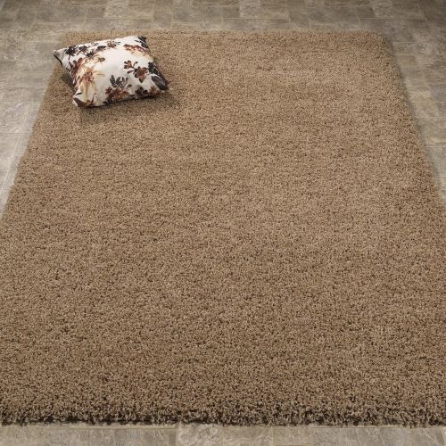  Sweet Home Stores Cozy Shag Collection Solid Contemporary Living and Bedroom Soft Shaggy Area Rug, 84 L x 60 W, Charcoal Grey