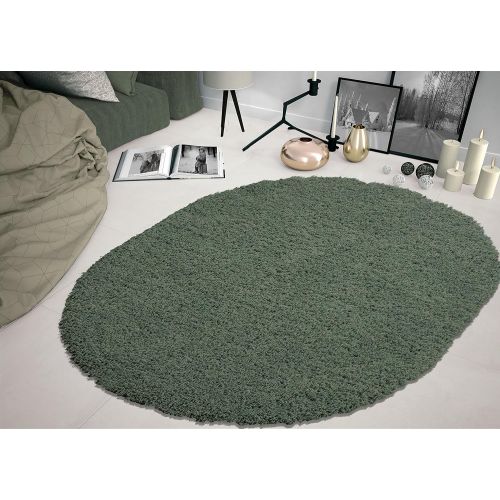  Sweet Home Stores Cozy Shag Collection Solid Contemporary Living and Bedroom Soft Shaggy Area Rug, 84 L x 60 W, Charcoal Grey