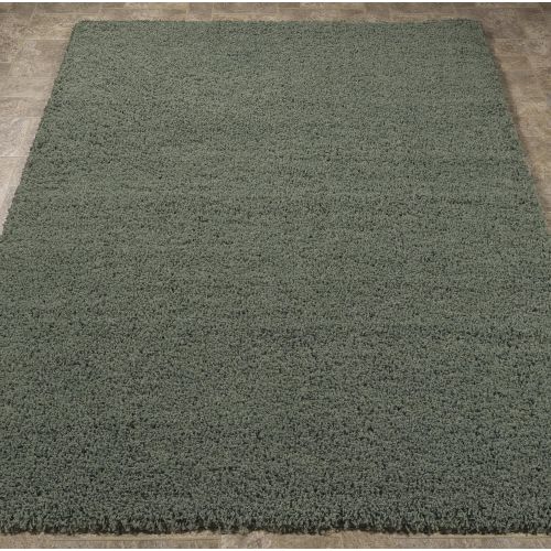  Sweet Home Stores Cozy Shag Collection Solid Contemporary Living and Bedroom Soft Shaggy Area Rug, 84 L x 60 W, Charcoal Grey