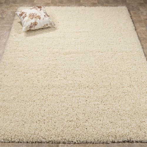  Sweet Home Stores Cozy Shag Collection Solid Contemporary Living and Bedroom Soft Shaggy Area Rug, 84 L x 60 W, Charcoal Grey