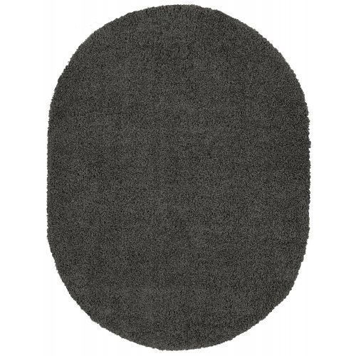  Sweet Home Stores Cozy Shag Collection Solid Contemporary Living and Bedroom Soft Shaggy Area Rug, 84 L x 60 W, Charcoal Grey