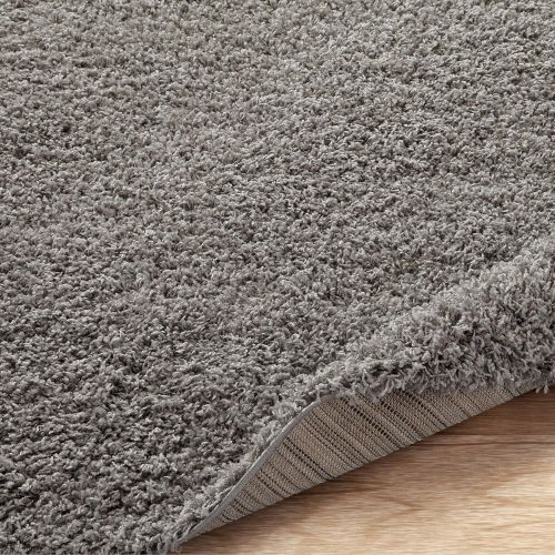  Sweet Home Stores Cozy Shag Collection Solid Contemporary Living and Bedroom Soft Shaggy Area Rug, 84 L x 60 W, Charcoal Grey