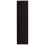 Sweethome Stores Clifton Collection Solid Black Design 27 X 10 Runner Rug