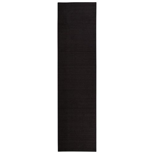  Sweethome Stores Clifton Collection Solid Black Design 27 X 10 Runner Rug