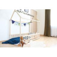 Sweet Home from Wood House bed, bed house, montessori bed, wood bed, kids furniture, kids bedroom, house bed frame, wood house, nursery bed house, TWIN Size