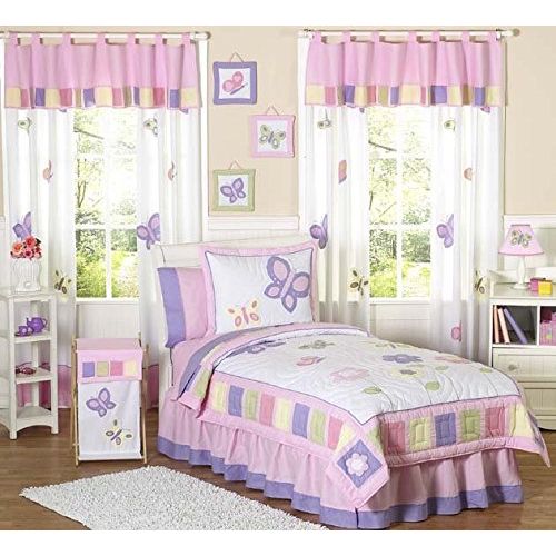  Sweet Jojo Designs 4pc Queen Sheet Set for Pink and Purple Butterfly Collection Bedding Set by Sweet JoJo Designs