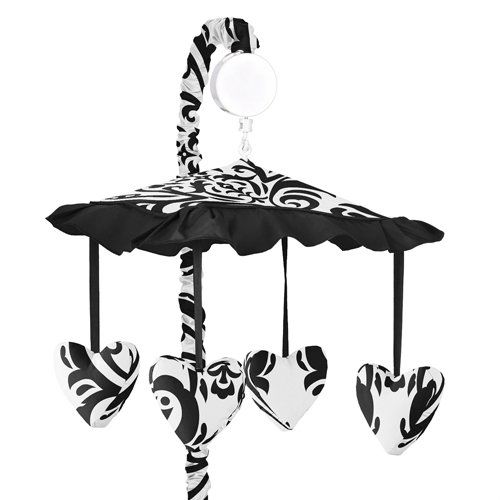  Black and White Isabella Musical Baby Crib Mobile by Sweet Jojo Designs