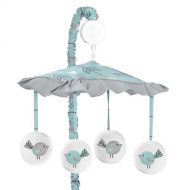 Sweet Jojo Designs Turquoise Blue and Gray Earth and Sky Nature Birds Musical Baby Crib Mobile
