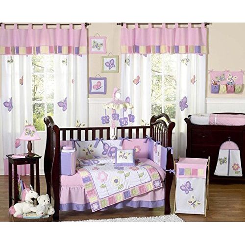  Pink and Purple Butterfly Collection Musical Crib Mobile by Sweet Jojo Designs