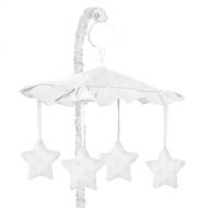 Solid White Minky Dot Musical Baby Crib Mobile by Sweet Jojo Designs