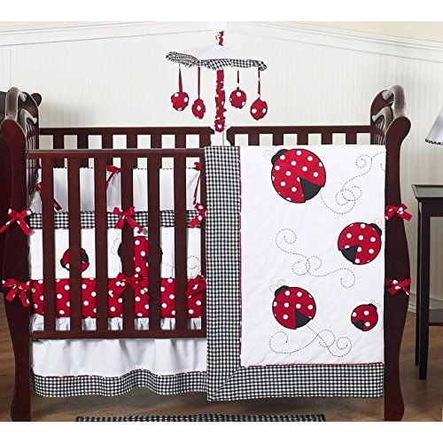  Red and White Polka Dot Ladybug Musical Crib Mobile by Sweet Jojo Designs