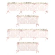 Sweet Jojo Designs Baby Girls Crib Bumper for Blush Pink White Damask and Gold Polka Dot...