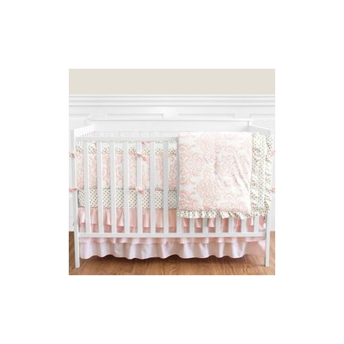  Sweet Jojo Designs Blush Pink and White Damask Window Valance for Amelia Collection