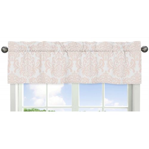  Sweet Jojo Designs Blush Pink and White Damask Window Valance for Amelia Collection