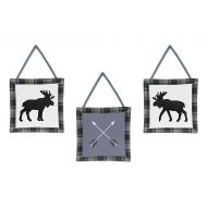 Sweet Jojo Designs Blue, Tan and Black Woodland Plaid and Arrow Wall Hanging Decor for Rustic...